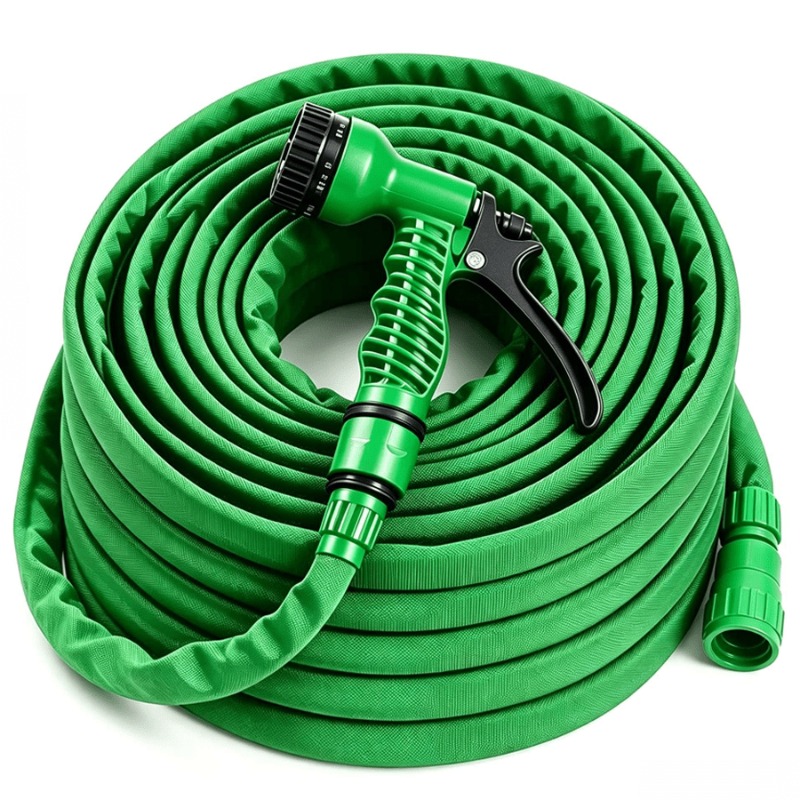 TEMU Non-expandable Garden Outdoor Heavy Duty Plumbing Set, 50-100ft Optional With Nozzle And Adapter. In A Of Colors. Lightweight Tubing For Car And