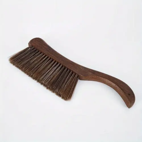 hand broombed brush hand broom horse hair brush with wood handle extended bed brush for car bed couch counter furniture clothes 13length wood handle