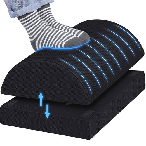 rest for under desk versatile stool with washable cover comfortable rest with 2 adjustable for and office to relieve back lumbar knee pain black