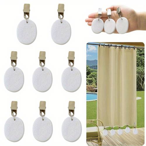 8 16pcs gazebo curtain weights heavy duty with stainless steel clip suitable for outdoor curtain picnic table flags