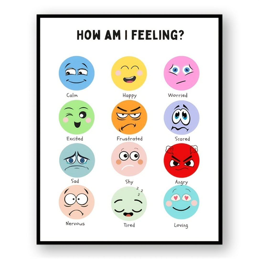 Classroom Posters Feelings Chart Poster For Kids | Emotions Learning ...
