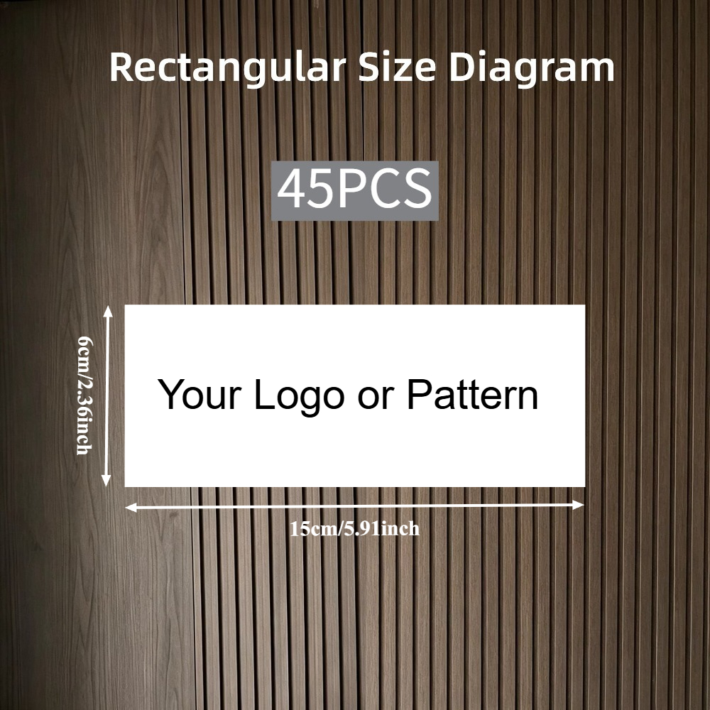 TEMU Personalized Custom Rectangular Stickers 45/70/100/130/250pcs, Multiple Sizes Available, And Tear-resistant. You Can Your Own Images, Qr Codes,