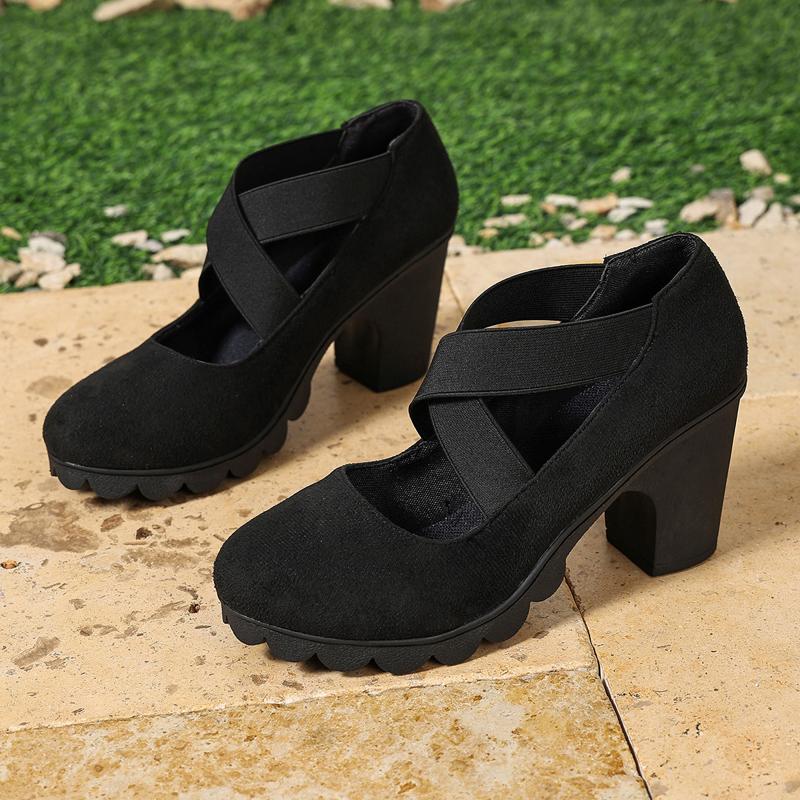 TEMU Women's Platform Wedge Sandals, Crisscross Straps, Scalloped Sole, Thick Block Heel, Multiple Colors & Sizes , Perfect For Casual , Stylish &