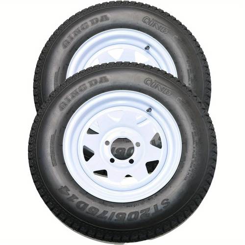 2 pack tires and wheels st205 75d14 tires with rims 5 lug 5 pcd load range c 6pr highway off patio motorcycle tires suitable for heavy duty use