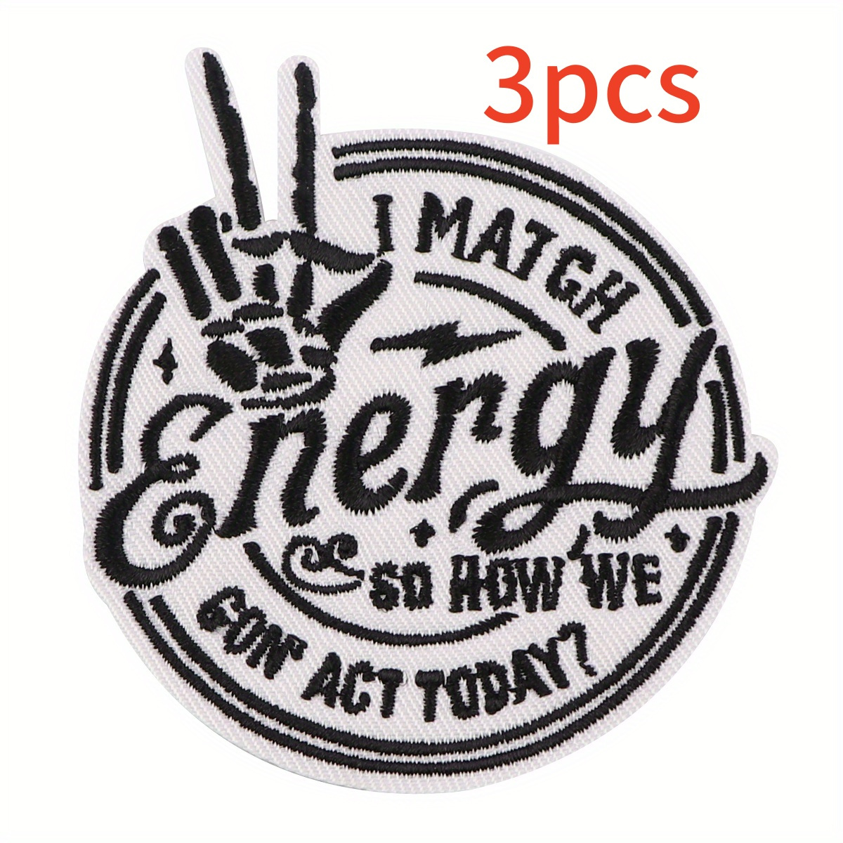TEMU 3pcs Elegant Gesture Diy Embroidery Iron-on Patches, Fashionable And Trendy Iron-on/sewing Stickers, Accessories For Men And Women Suitable For