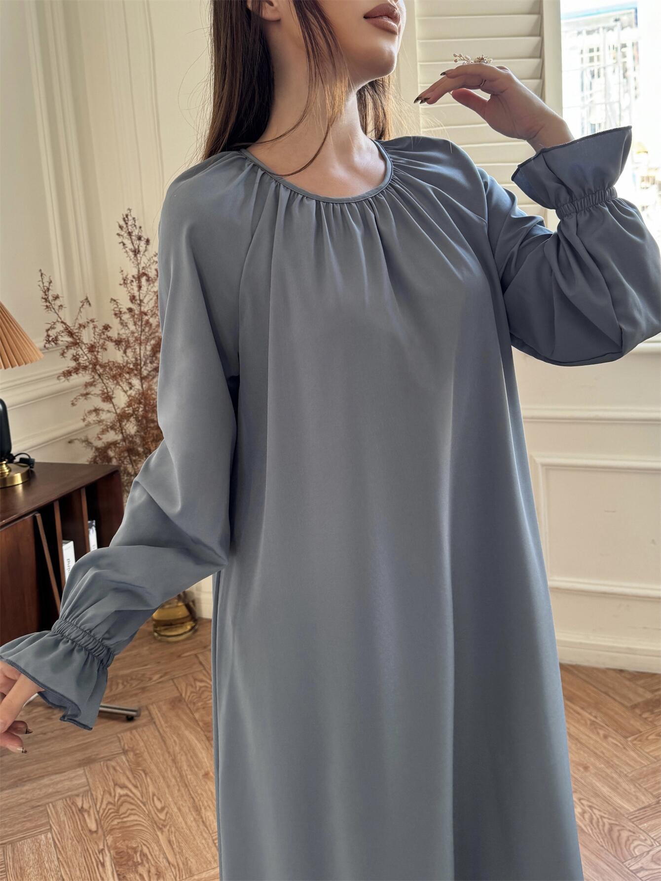caroline flack blue dress Ramadan Dubai Sequins Long Dress for Muslim Women