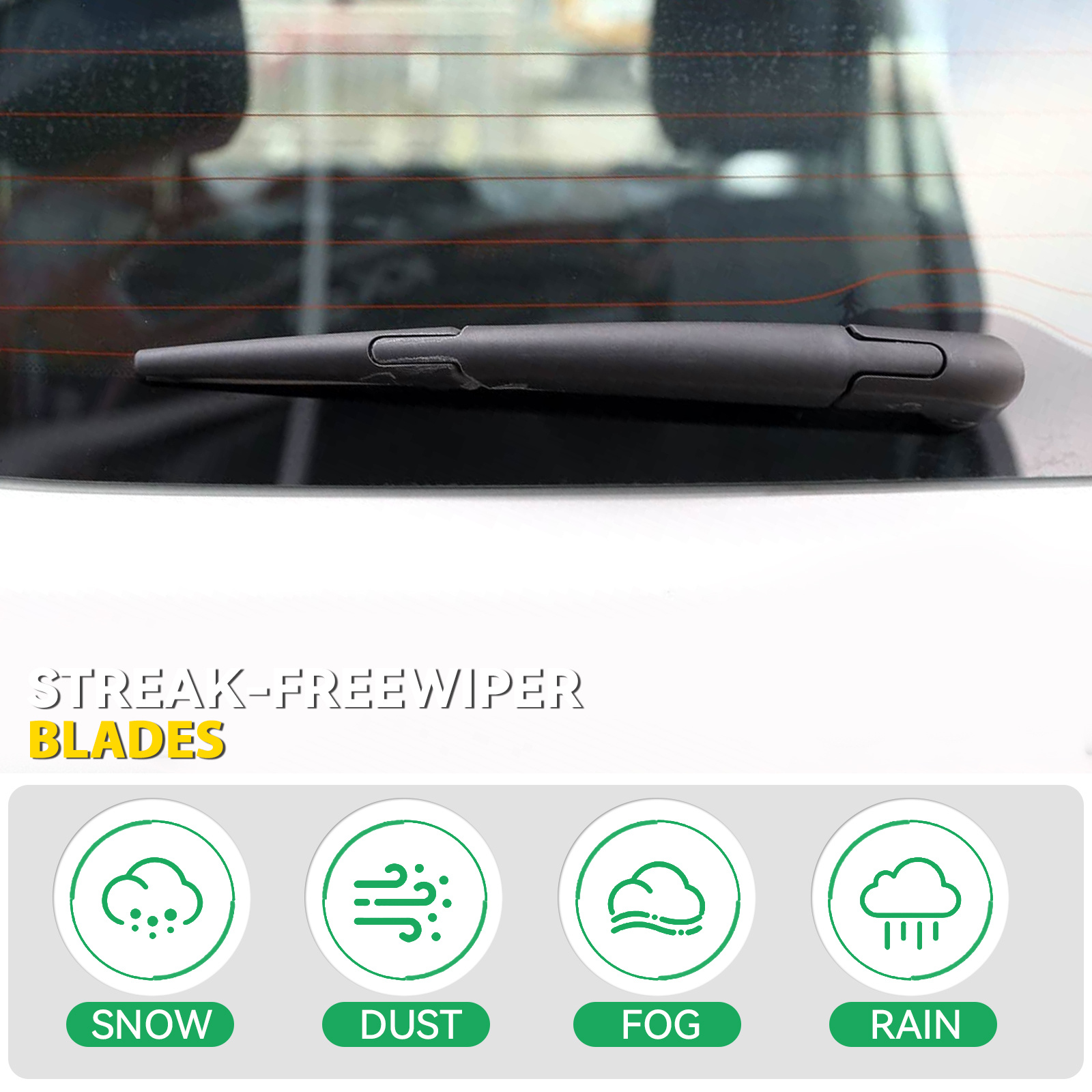 the front and rear wiper blade set is suitable for the for fiat 500x from 2014 to 2025 with windshield wipers measuring 26 and 14