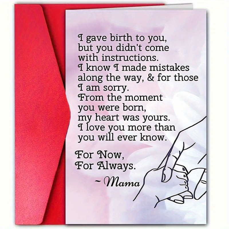 

1pc Birthday Card For , "since You Born, My Heart To You" - Paper Material, Envelope Included, Perfect Gift