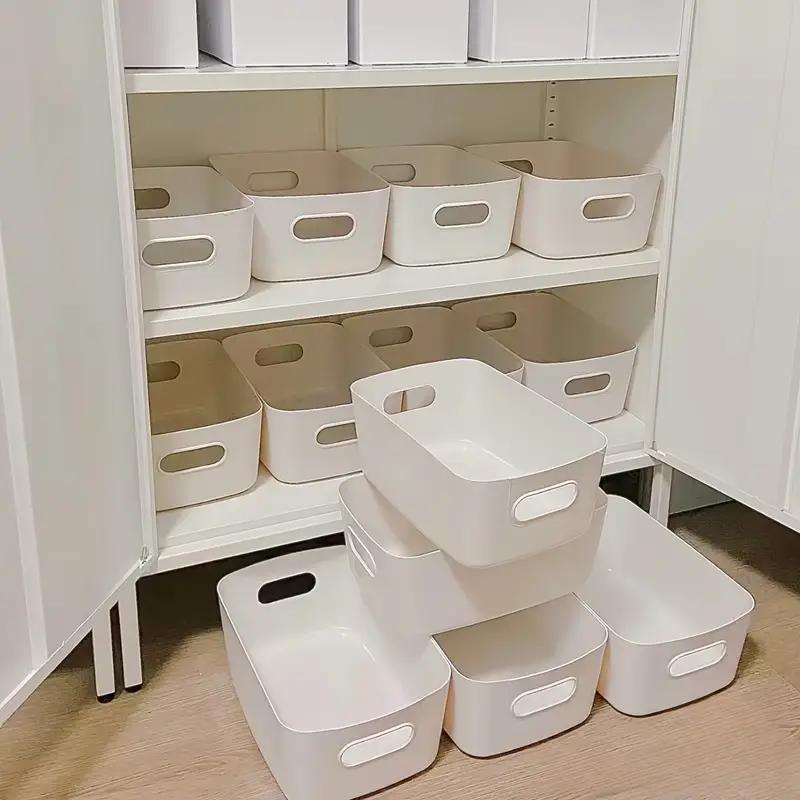 

Multi-functional Storage Organizer Set, Plastic Boxes For Cosmetics, Snacks, Kitchen, Bathroom, Dorm - Ideal For Home, Office Desk, And Organization