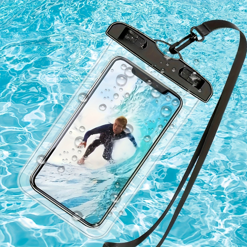 TEMU Swimming Surfing Sports Black Transparent Water-resistant Item Universal Water-repellent Design Suitable For Water Sports
