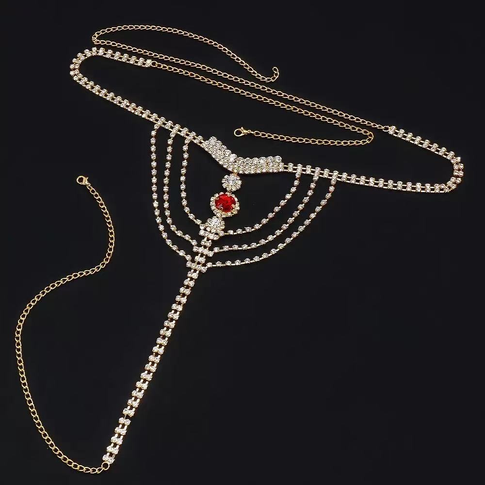 Crystal Rhinestone Body Chain for Women, Sparkling Tassel Waist And Hip Chain, Sexy Bikini Accessory, Bohemian Beach Party Jewelry, Statement Body Chain for Club, Rave And Festival Wear
