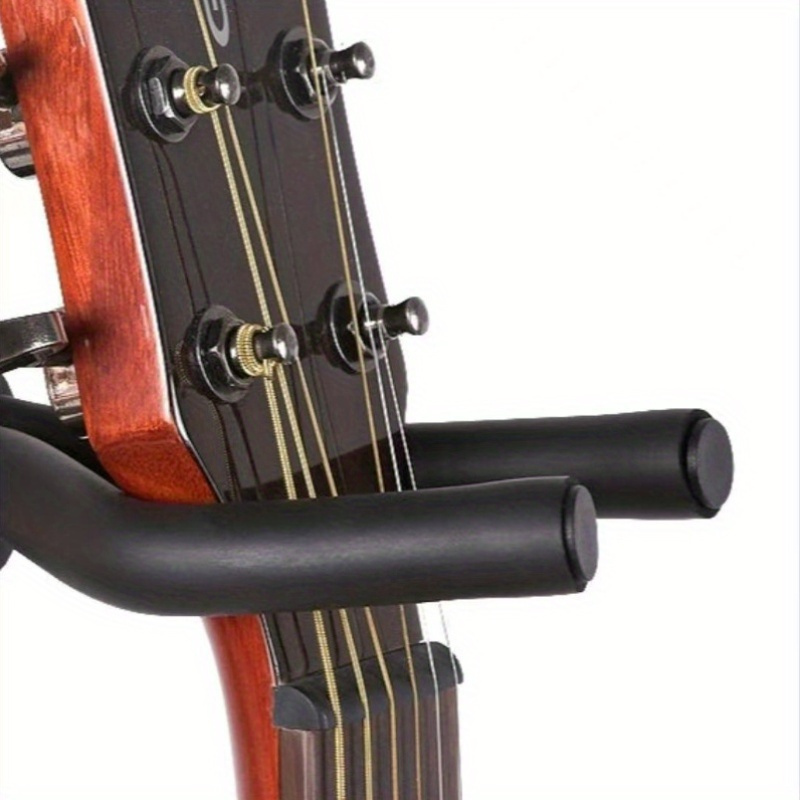 1pc Black Wall-Mounted Guitar Stand - ABS Material, Secure Home Instrument Display Hook for Guitars, Protects Against Scratches & Dust, Easy Access Design, Display Guitar Stand | Sleek Black Finish | Abs Resin Construction, Guitar Wall Mount