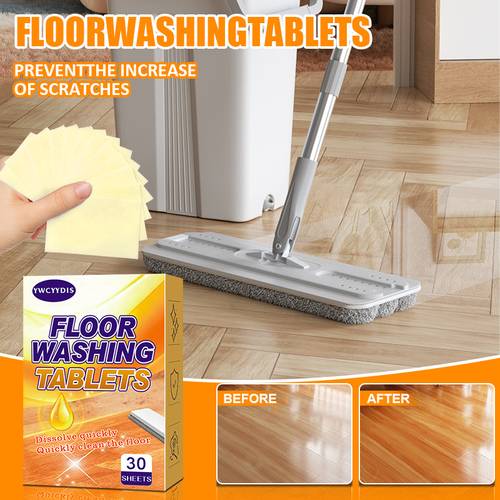 30er-pack duftende bodenreinigungstabletten, eine tablette löst sich schnell bei kontakt mit wasser auf, fliesen- holzbodenpolitur, für badezimmer, wohnzimmer küchen, starke fleckenentfernung ohne rückstände, schnell auflösend leicht abspülbar ohne rückstände, einsetzbar für