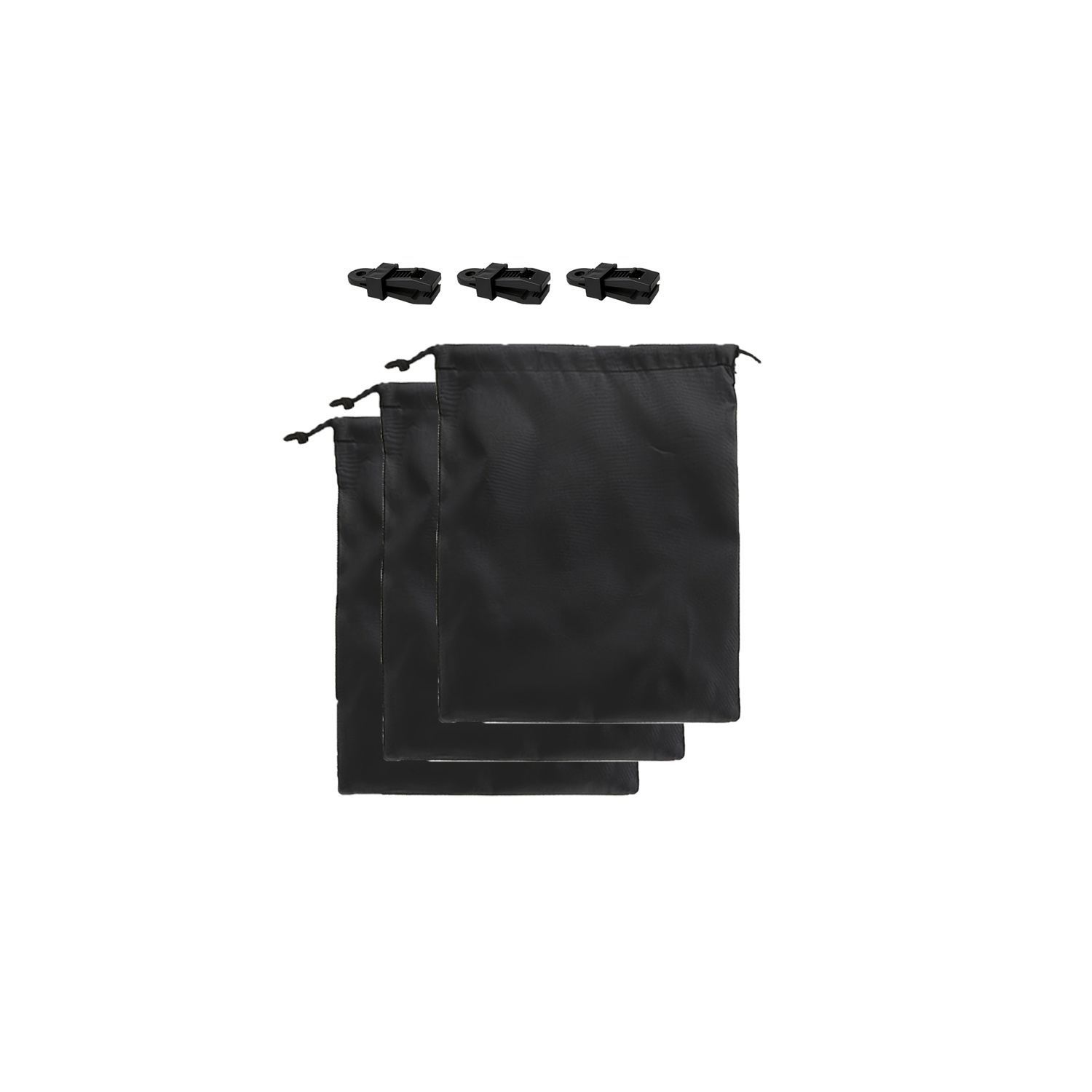 TEMU 6pcs ( Bags And 3 Clips) Outdoor Curtain Weights - Wind Resistant Oxford Weight Bags With Clips, Heavy Duty Drapery Weights For Patio/gazebo