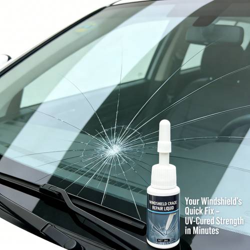car glass repair kit with crack chip fixing solution long lasting sealing strengthening formula durable plastic case windshield essentials