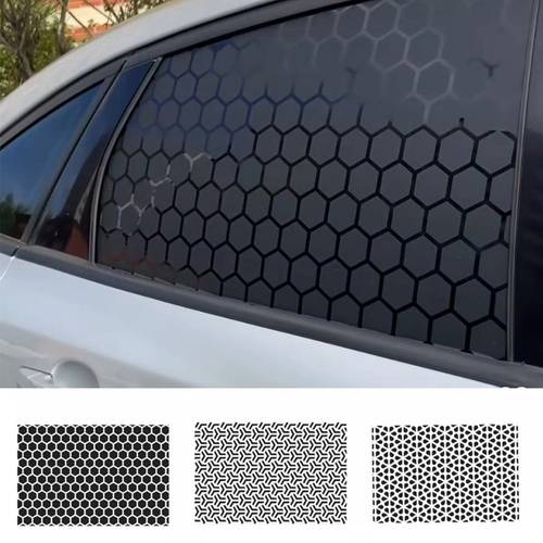 pegatina universal de pvc para ventana de coche, lámina de vinilo autoadhesiva reticulada hexagonal, modificación de para decoración de coche