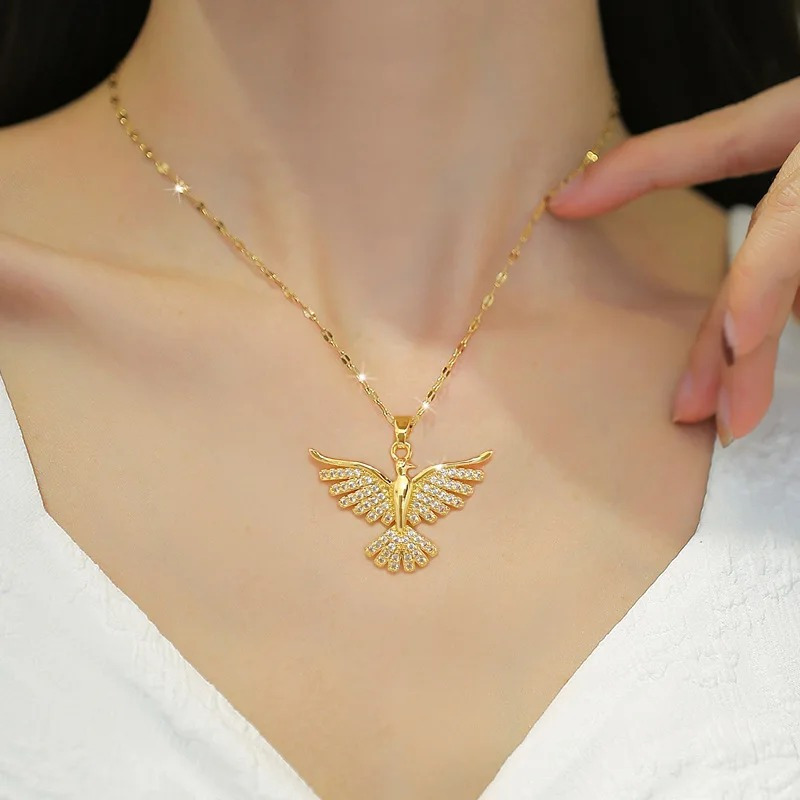 Rhinestone Phoenix Neck Chain for Women