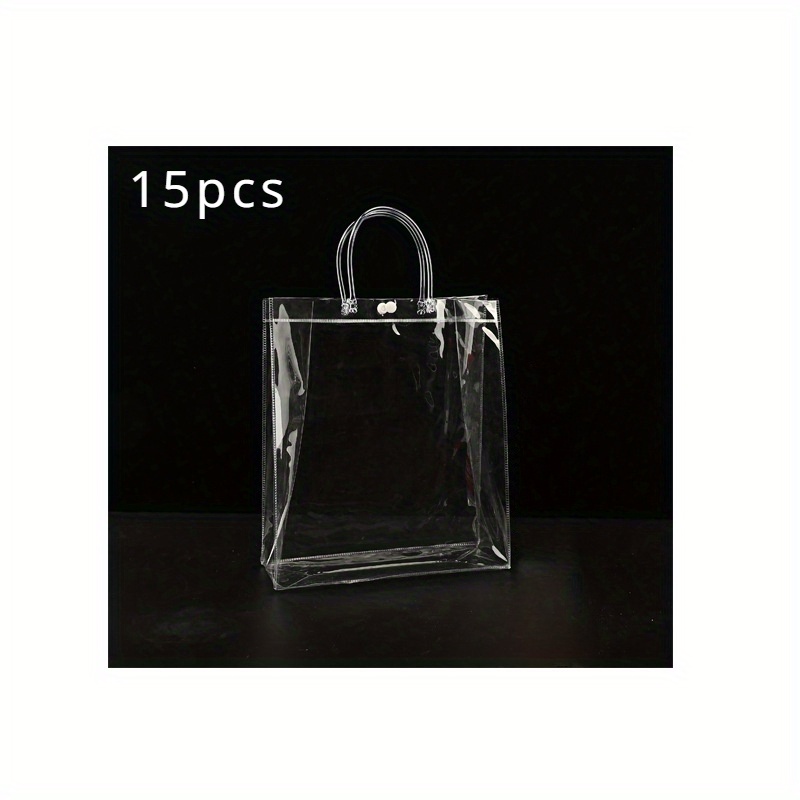 E-shop 15 hochwertige PVC-Verschluss-Verpackungs-Gedenkhandtaschen, transparente Einkaufs-Geschenktüten, Geschenktüten für Brautjungfern,