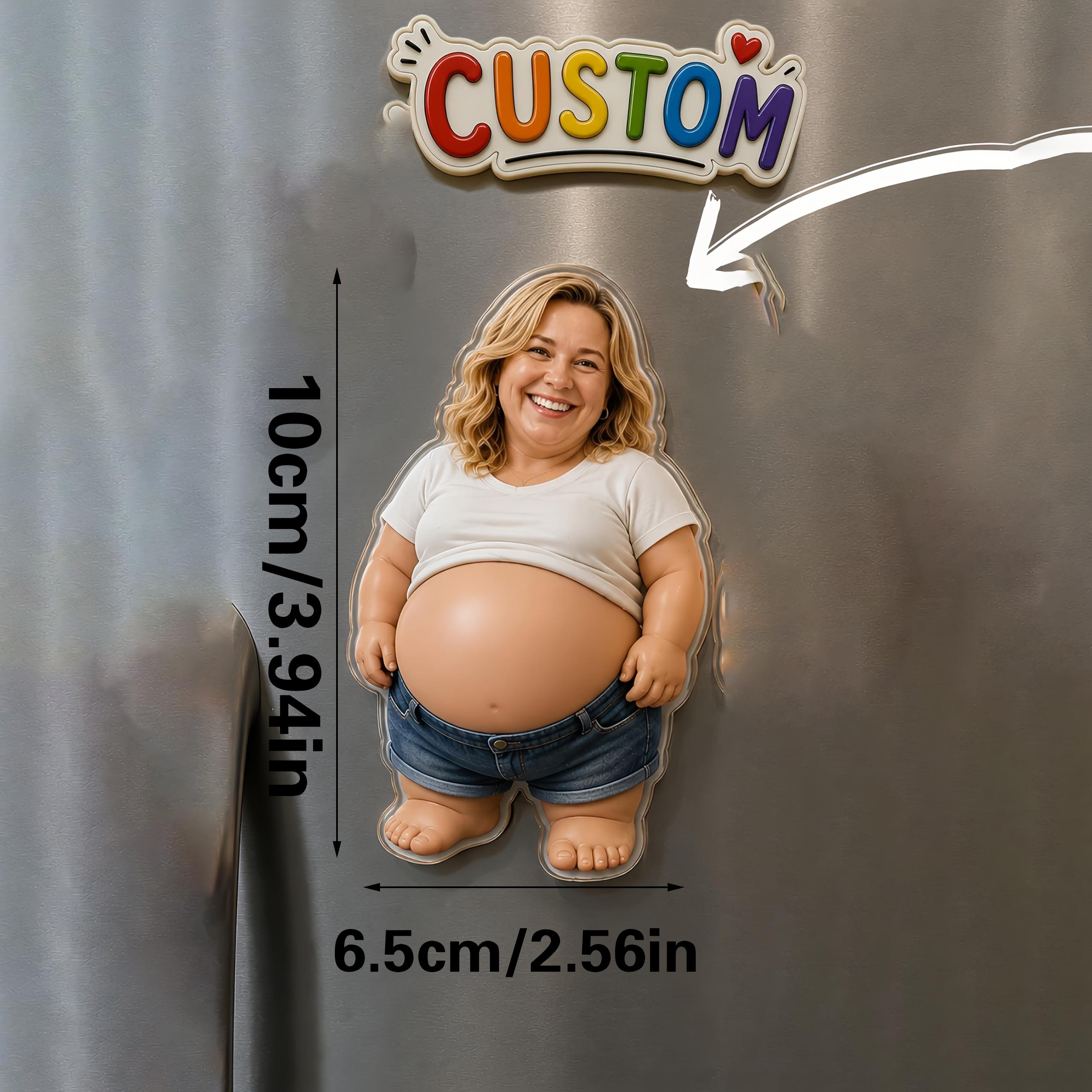 TEMU Personalized And Fun, Customizable Image Fridge Magnets That Pressed On The Abdomen, Kitchen Home Decor Fridge Magnets, An Ideal Father's Day,