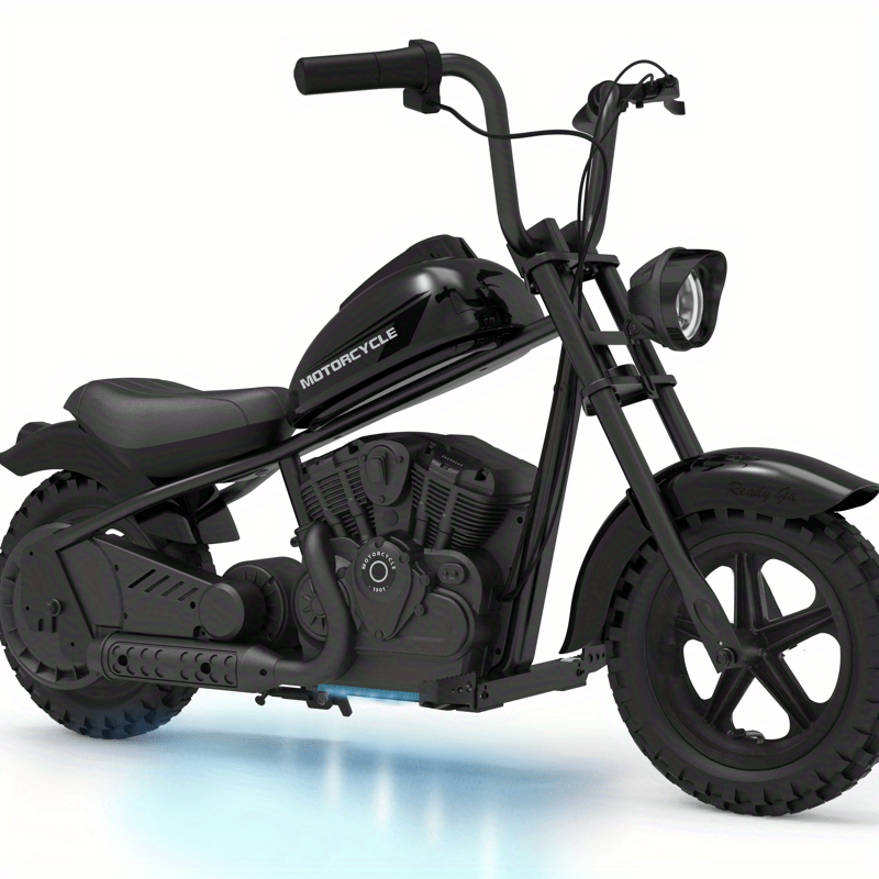 high speed 24v electric motorcycle for   teens 300w powerful motor adjustable handlebars black with chrome accents durable wood construction off road   teen   motorcycle realistic motorcycle replica metallic  