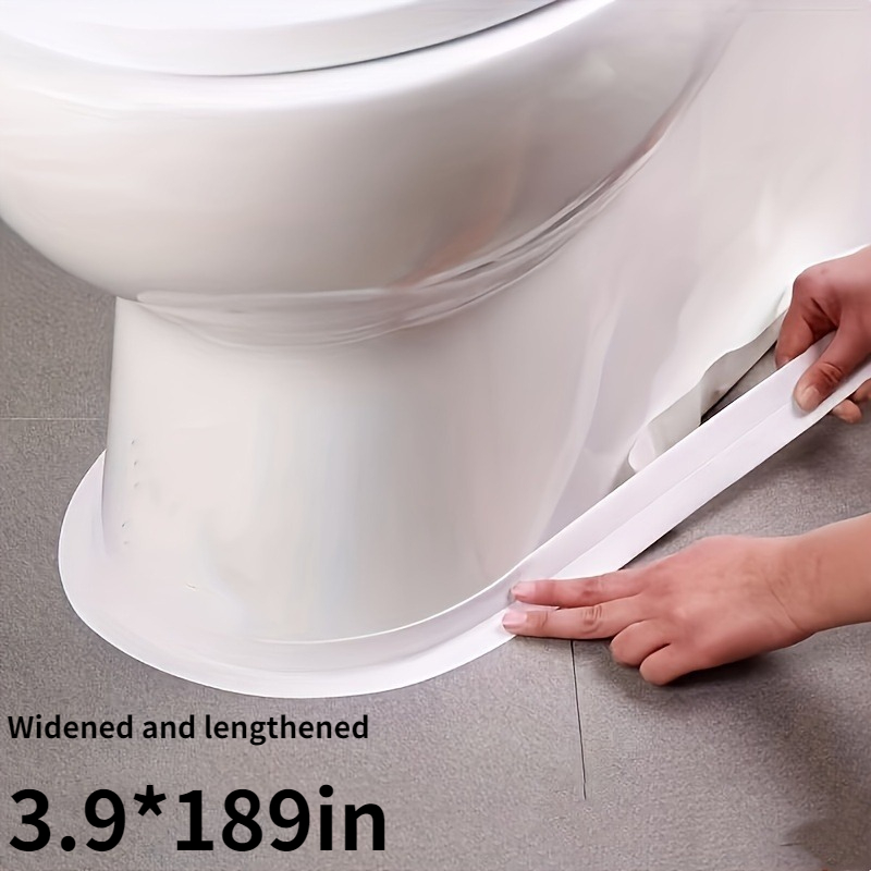 TEMU 1 Roll Extra Long And Wide 3.9*189in Kitchen And Bathroom Sealing Tape, Adhesive, Convenient Roll Packaging, Easy To Cut For Sealing Edges Of