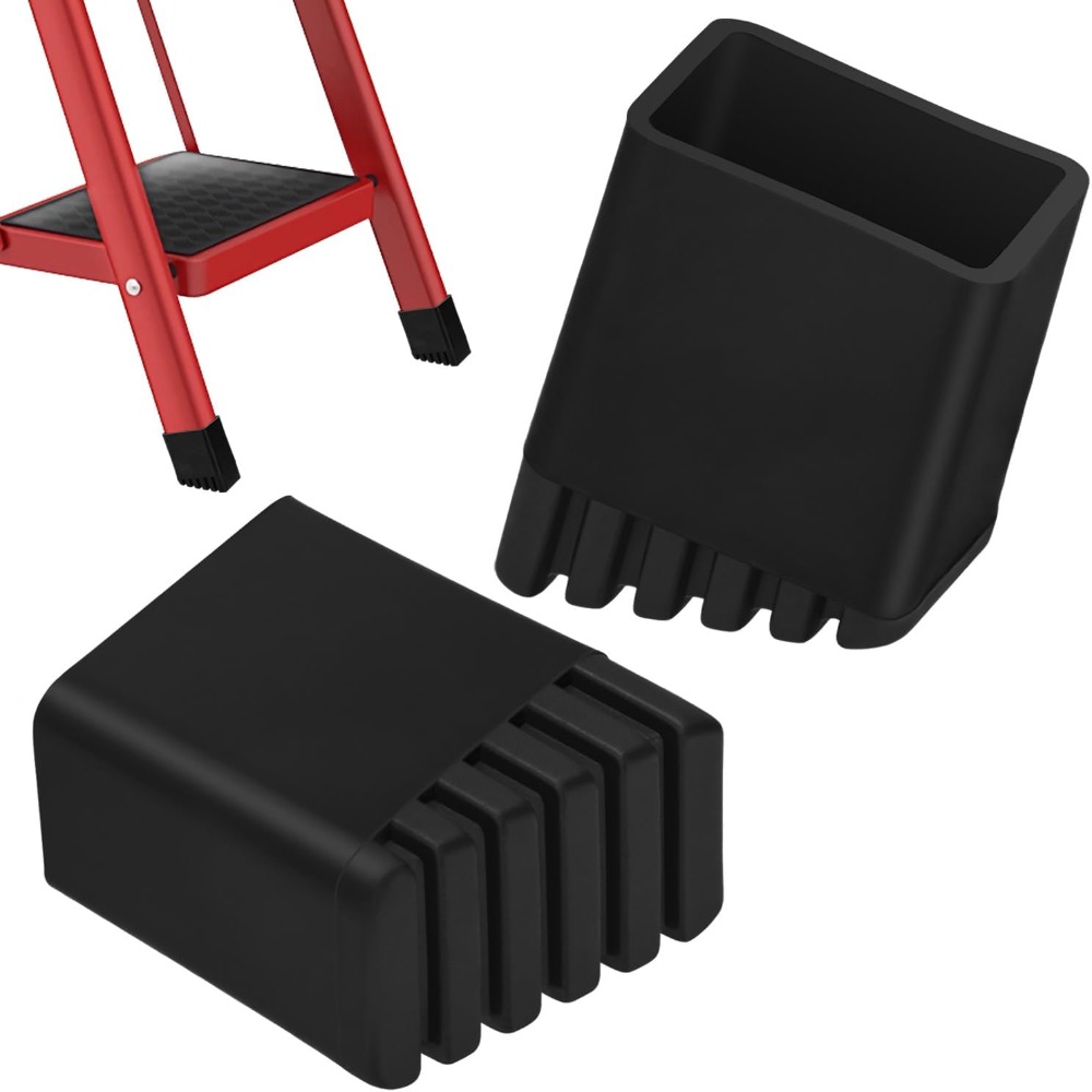 TEMU Lot de 2 protections antidérapantes en caoutchouc pour échelle 20 x 30 mm, résistantes à l' et aux hautes températures, protections universelles