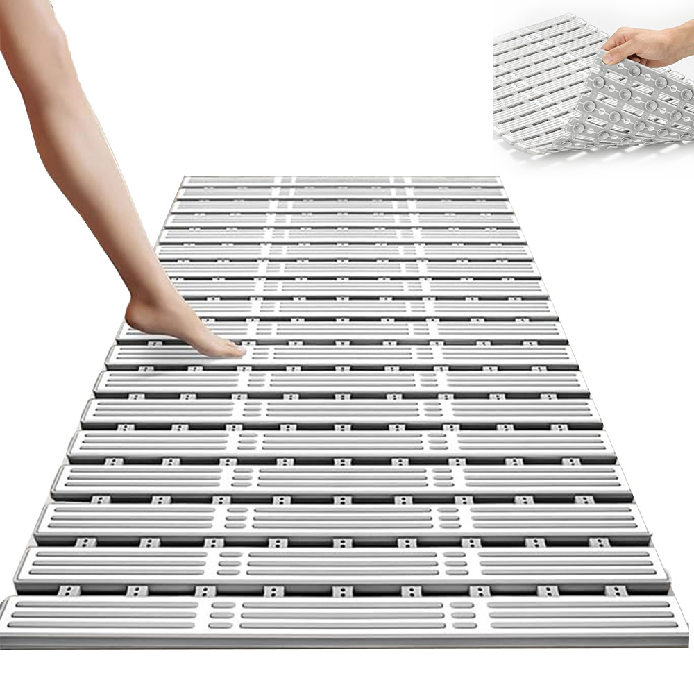 Shower Mat Measuring 90 By 40 Cm Featuring A Non-slip Surface With 216 Suction Cups, Suitable For Machine Washing, Ideal For Bathrooms And Laundry Rooms