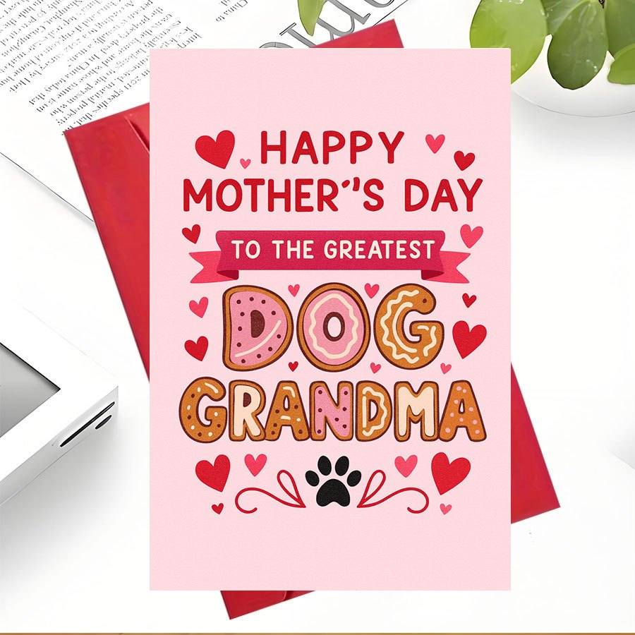 1pchappy Mothers Day Card For Dog Grandmas Perfect Gift For Appreciation And Ideal For Moms Who Their Dogs
