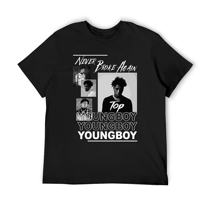 

220g Pure Cotton Printed Crew Neck Short-sleeve T-shirt - Youngboy