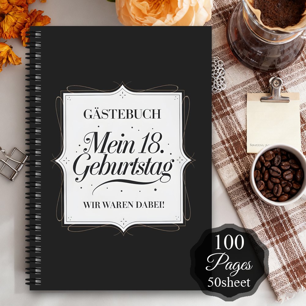 E-shop 1 Stück ästhetisches Gästebuch, ein Andenken für Nachrichten zum 18. Geburtstag