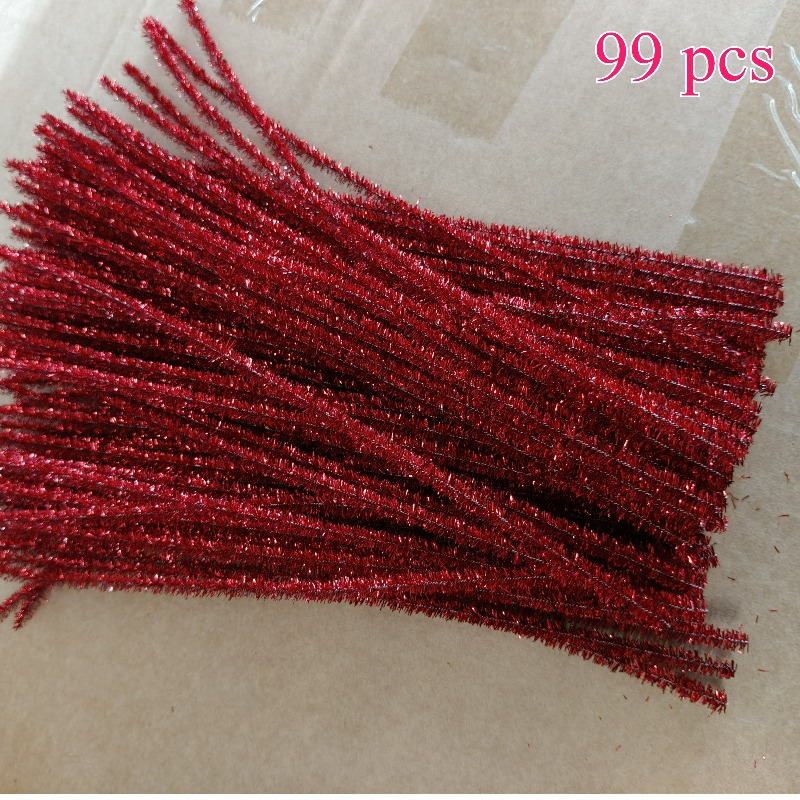 TEMU 99 Pezzi di Scovolini , Disponibili, Set di Scovolini Natalizi Scintillanti, di Ciniglia da 30 cm/11.8 Pollici, per Arti Creative, di Ciniglia