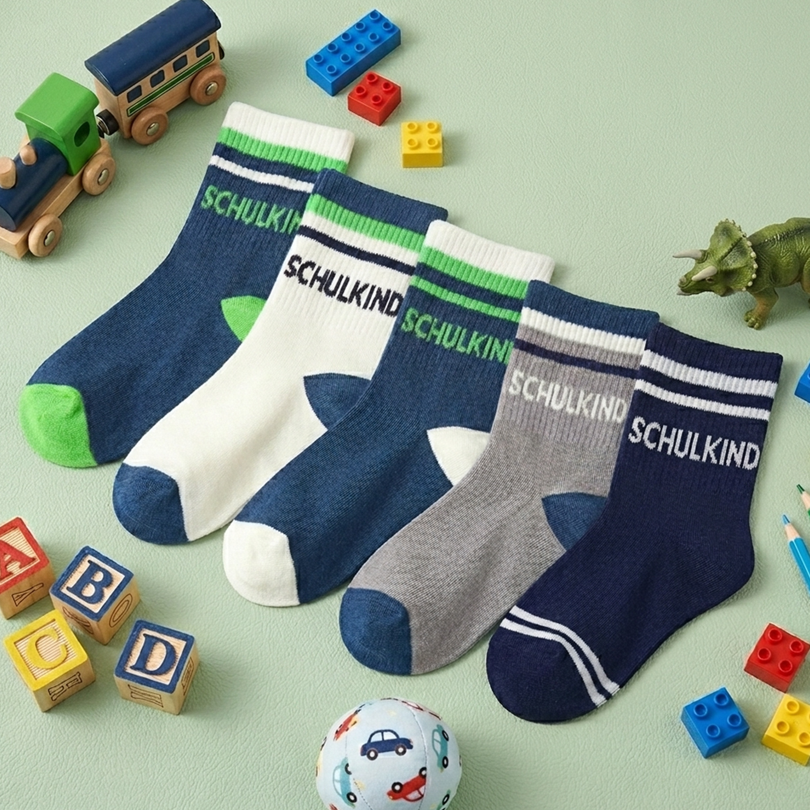 TEMU 5 Paar wadenhohe Sportsocken mit deutschem Schriftzug, geeignet für Laufen, Wandern & Fitnessstudio – Atmungsaktive Teenager- & Wadenhohe Socken