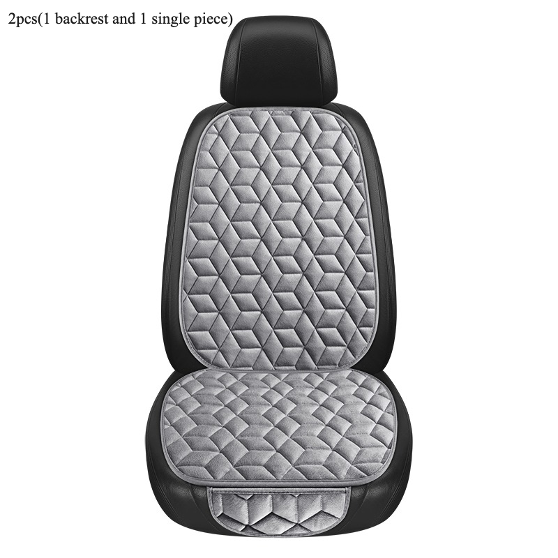 TEMU 2pcs Car Seat Cushion Suitable For Sedans, Suvs, Trucks, Rvs - Breathable Plush Square Front Seat Cushion With Soft Padding, Portable For Single