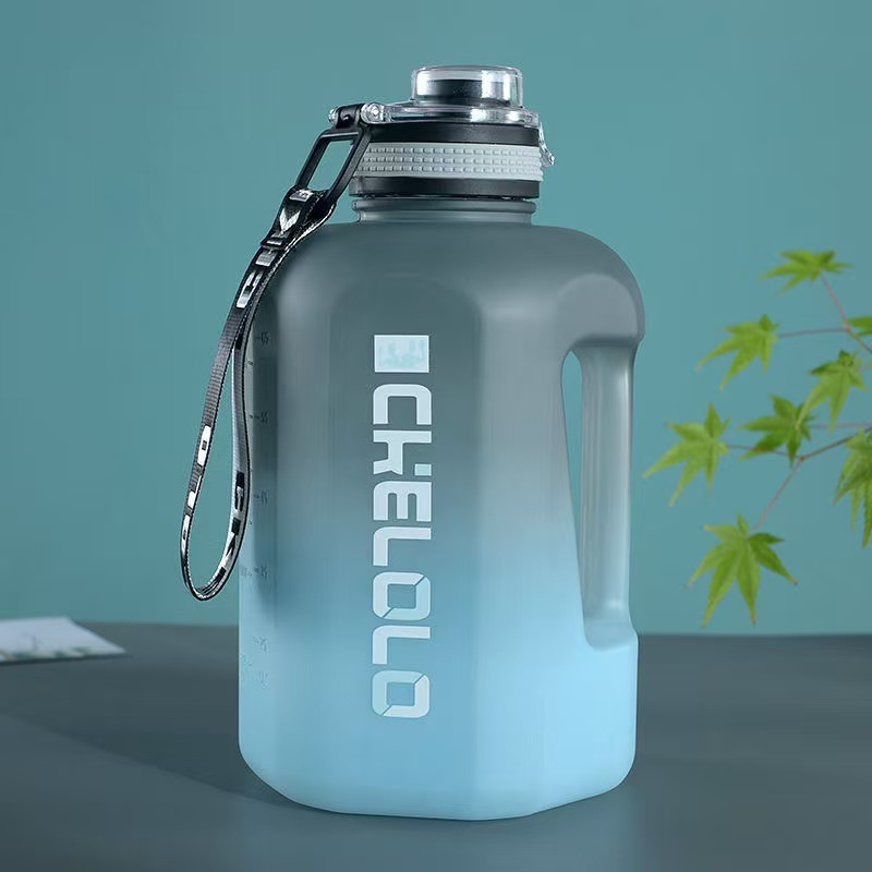 Large Capacity Water Bottle | Leakproof Sports Kettle for Gym & Outdoor | Insulated Summer Fitness Jug with Straw | Trendy Big Belly Cup for Men Women | Heat-Resistant Portable Hydration Bottle with Time Marker