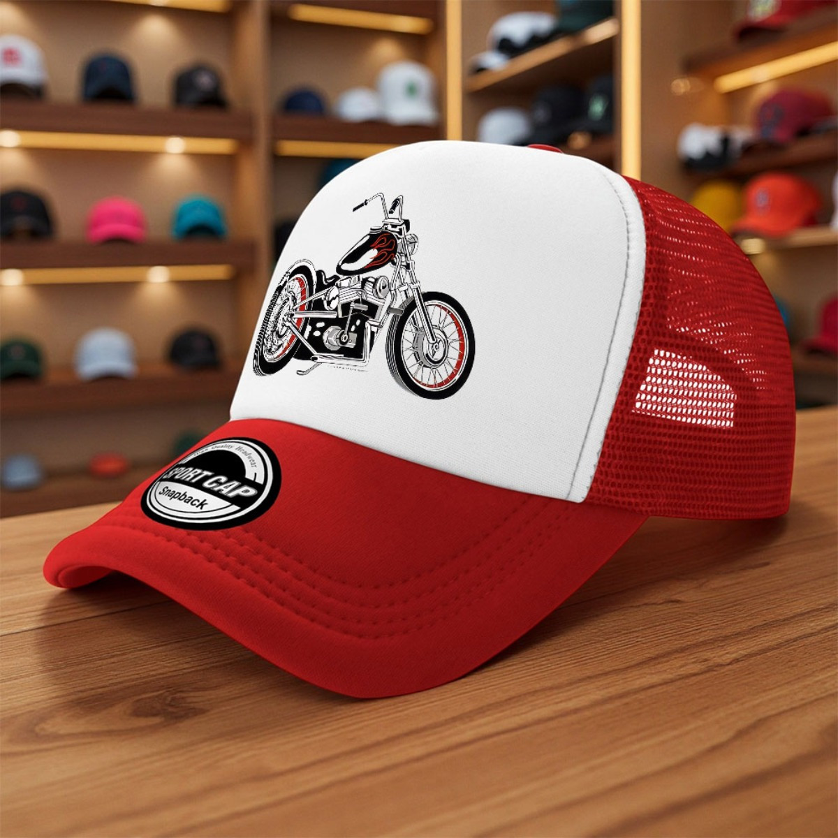TEMU 1pc With Punk Motorcycle Logo Baseball Cap Print From Versatile Style Great For Golf Hat Trucker Hat Baseball Cap Fishing Hat