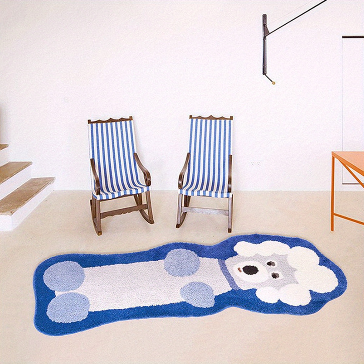 1pc carpet rug suitable for bedside soft fluffy non slip floor mat with dachshund   pattern thick warm irregular shape couch bed rug for living room room small spaces cozy dachshund decorative rug Product details 3
