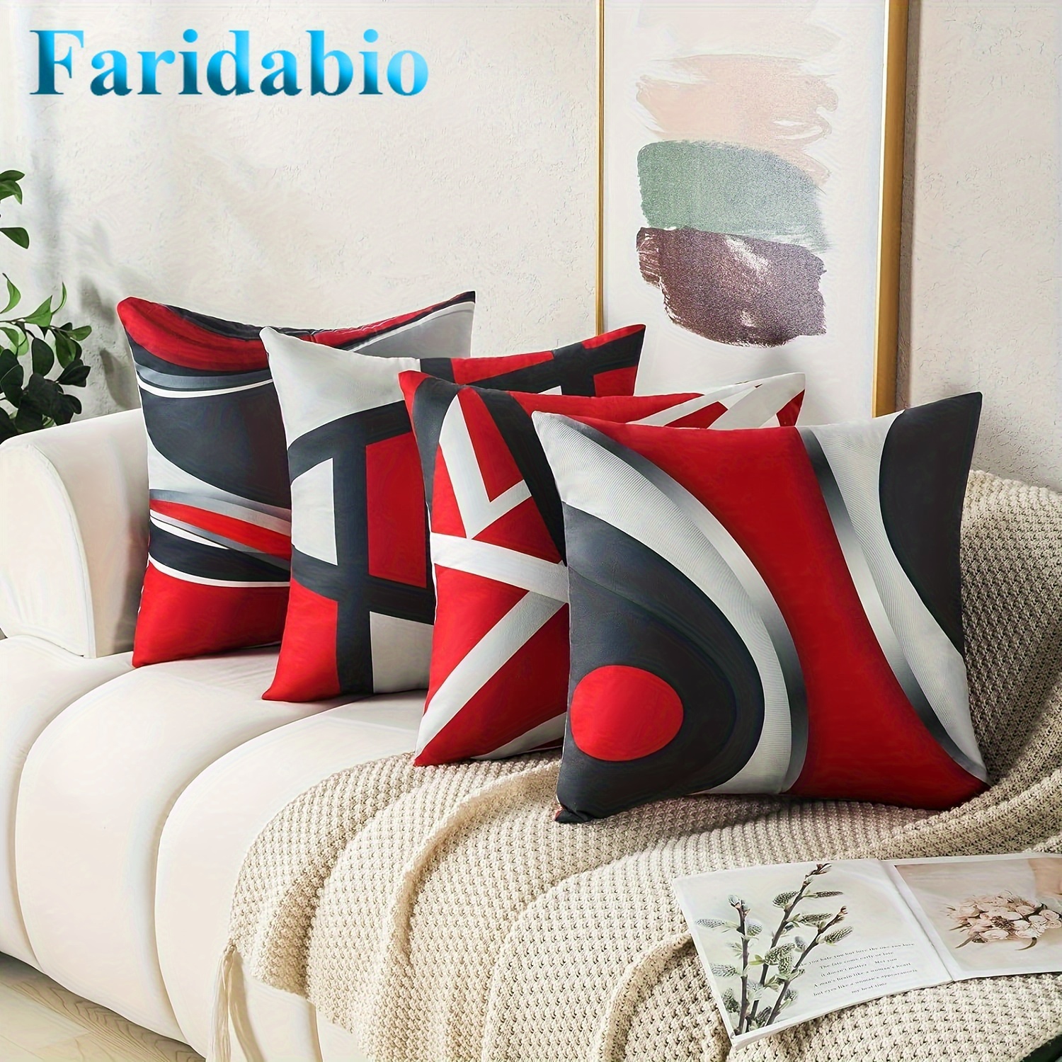 Decorative Cushions Geometric Print Cushion Covers Modern Abstract