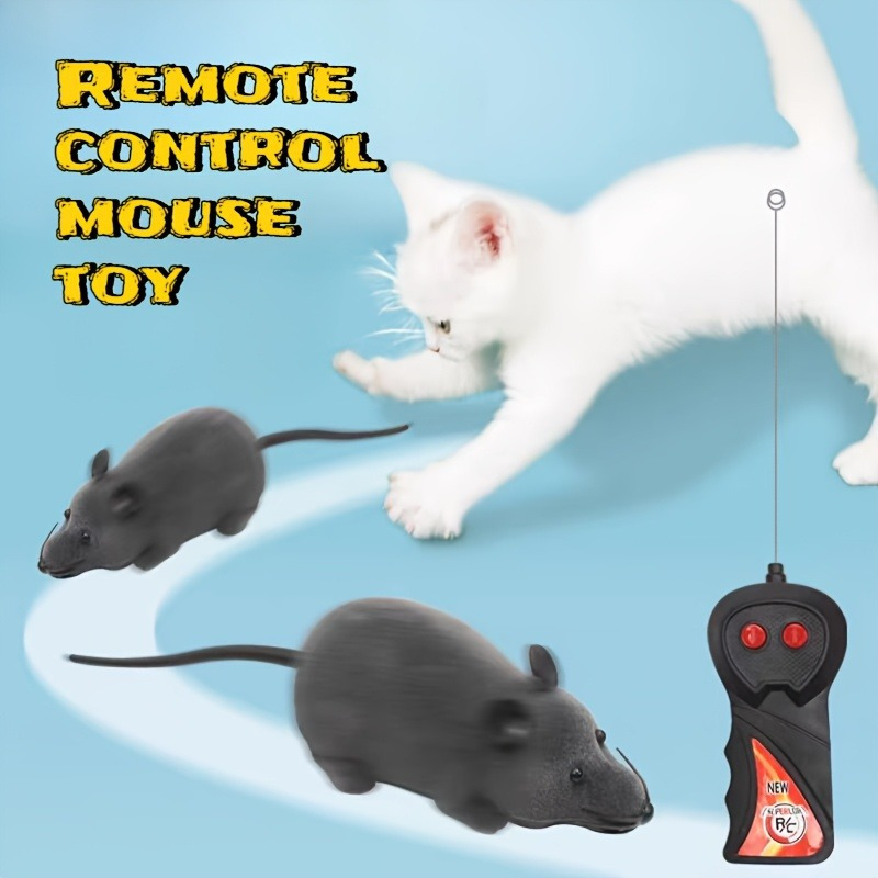 1pc Remote Control Realistic Mouse Cat Toy - Interactive Wireless Pet Play with Vibrant Colors, Durable Plastic Design & No Batteries Needed for Indoor Cats
