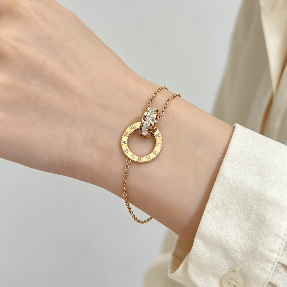 Roman Double Loop Bracelet, Korean Style