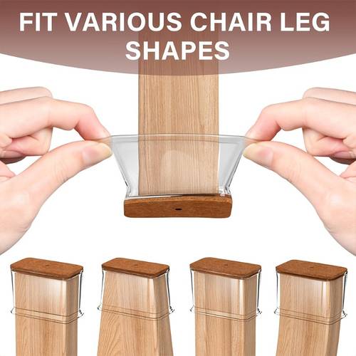 2pcs of rectangular chair leg floor protectors furniture leg pad covers suitable for tables chairs hardwood floors ceramic tile floors anti slip and noise reducing products furniture leg covers table protectors