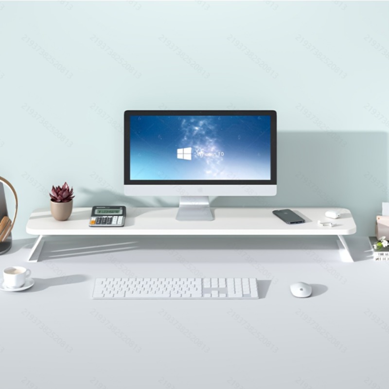 Image of Monitor Stand, Adjustable Monitor Riser, -inch Wooden Desktop Shelf With Storage Organization And Cable Management Features, Suitable For Office Desk Additions
