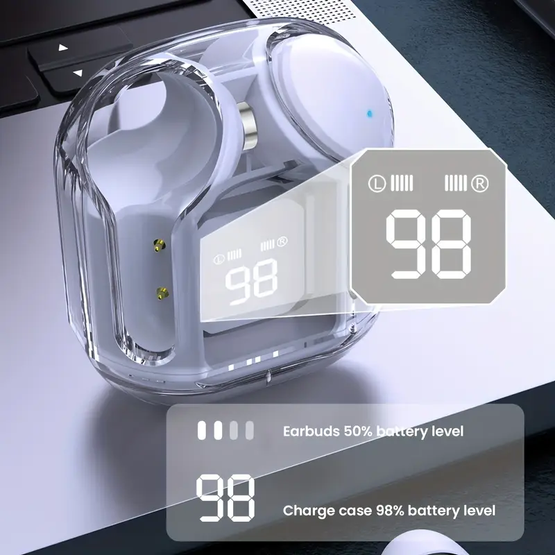 wireless sports earphones built microphone high fidelity sound ultra long standby fast charging box for endless music and calls details 2