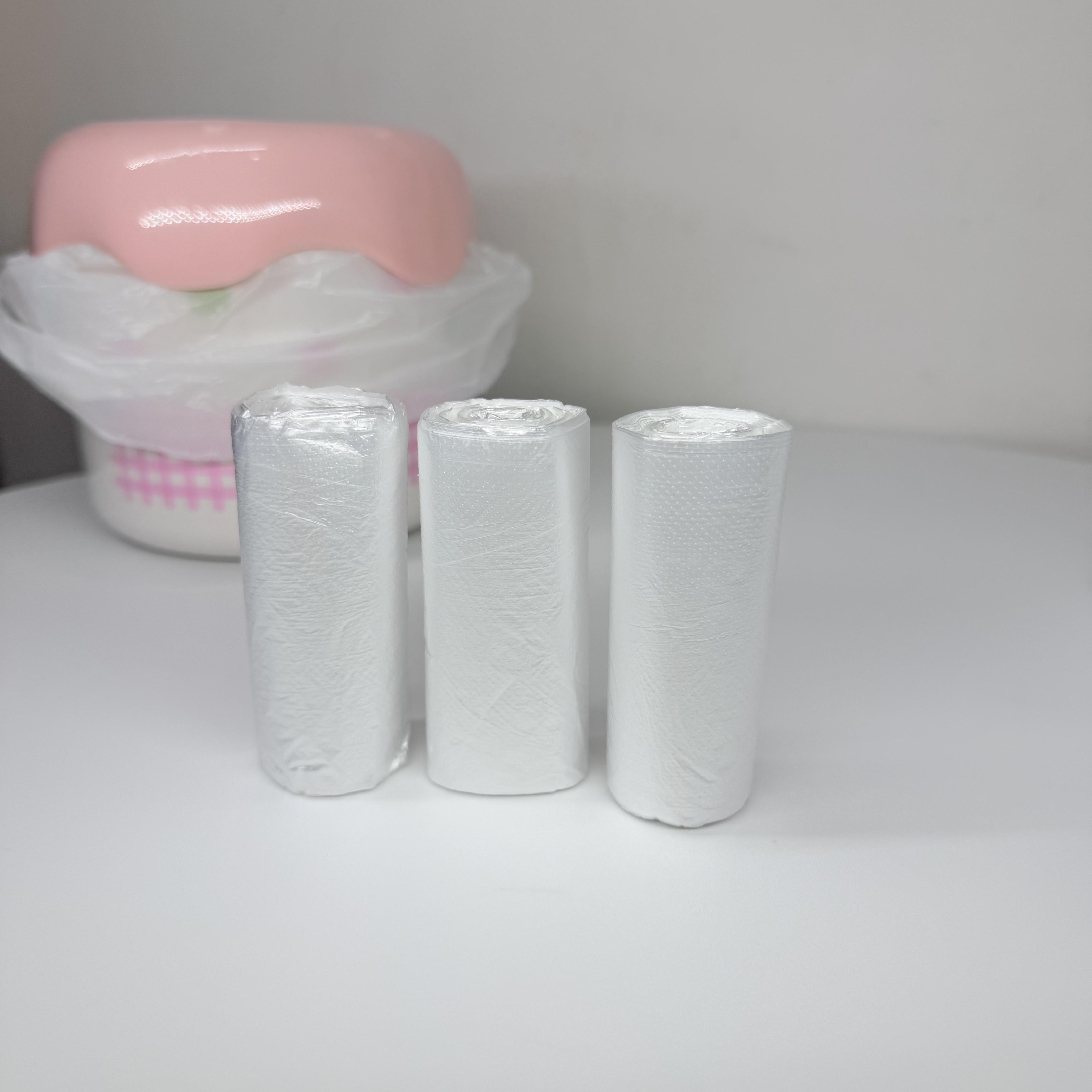 TEMU 11.81inch*11.81inch Mini Transparent Trash Bags- Compact And Lightweight, Suitable For Desktop Trash Bins In Bedrooms, Living Rooms, And