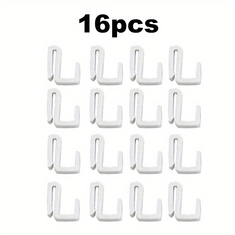 TEMU 16 Minimalist Black And White Stainless Steel Snap Hooks - Multifunctional L-shaped Metal Rack, Suitable For Kitchen, Bathroom, Garden And