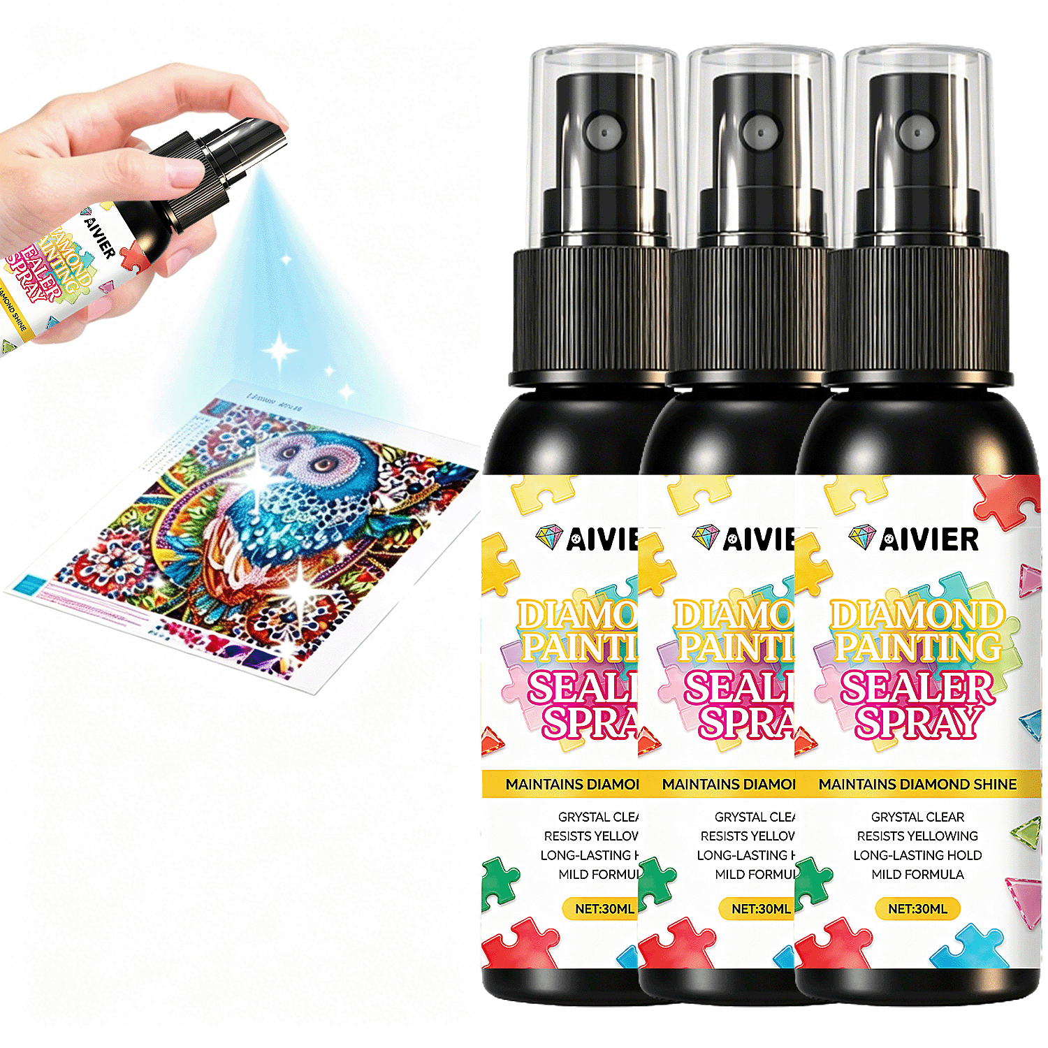 Quick Dry Diamond Painting Sealer Spray - 30-minute Fast-drying Suitable For Glue, Required, Instant Sealant For Diy Crafts, For Additions & Tools, Easy Application For Hobbyists And Artists