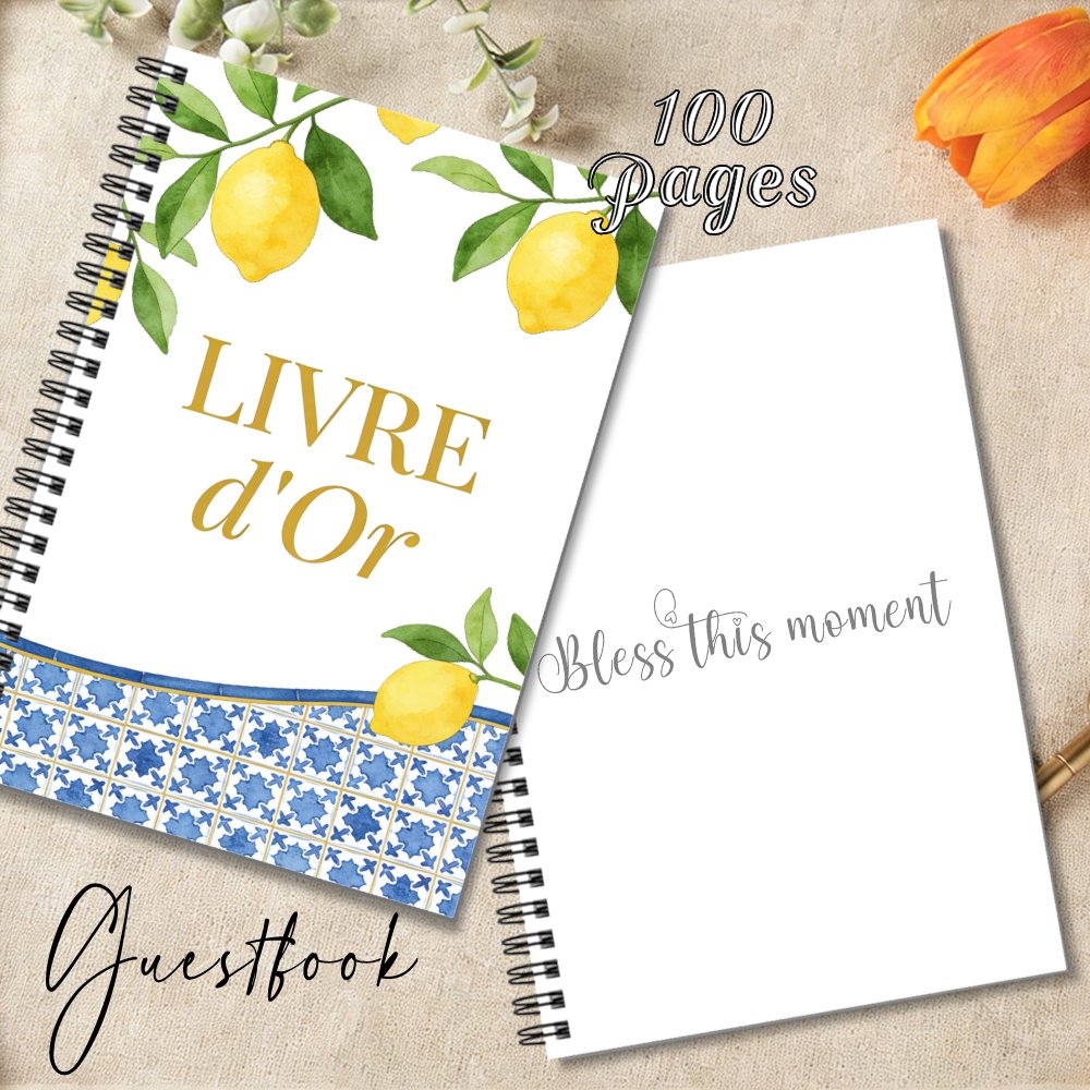 TEMU 'or à messages 1 pièce, cadeau idéal pour ami et famille, motif carreaux citron et bleu