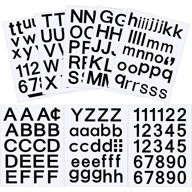 8 Pack Self-adhesive Letter Stickers, Vinyl Letter Stickers, Suitable For Mailboxes, Doors, Signs, Trucks And Home Decor, Suitable For Diy Birthday Christmas Halloween Decoration Sticker