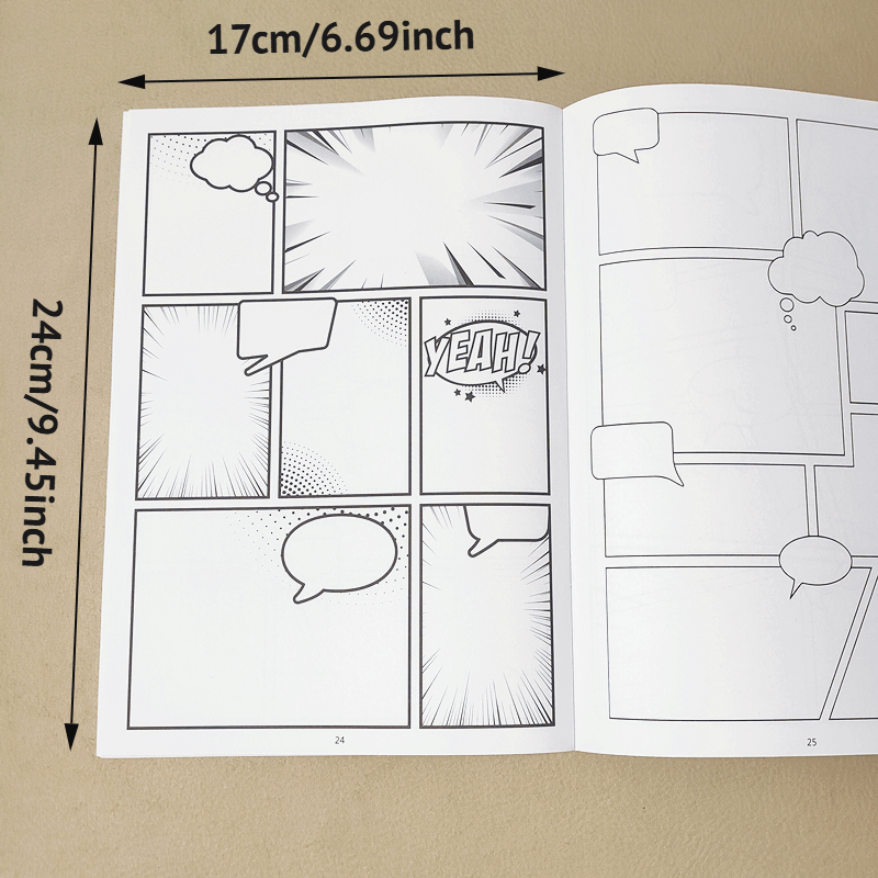 Blank Comic Book: 32-Page Comic Sketchbook for Story Creation