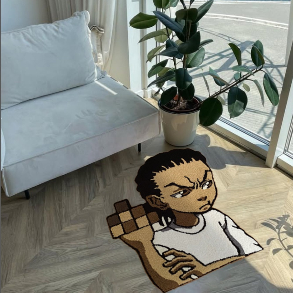 [Cute Living Room Mat] Soft Fluffy Cartoon Fashion Living Room Mat | Cute Pattern Design Comfortable Interesting Print Bedroom Bedside Mat Home Decoration Easy to Care Floor Mat
