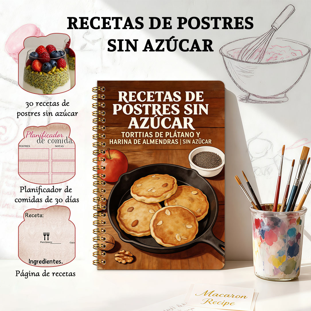 TEMU Manual de 1 de postre español sin - Cuaderno sencillo para hacer postres sin | Adecuado para pérdida de peso, diabéticos, alimentación | Dulces